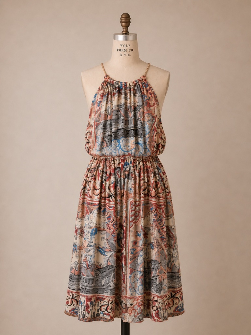 Printed Anthropologie Dress (nautical print)